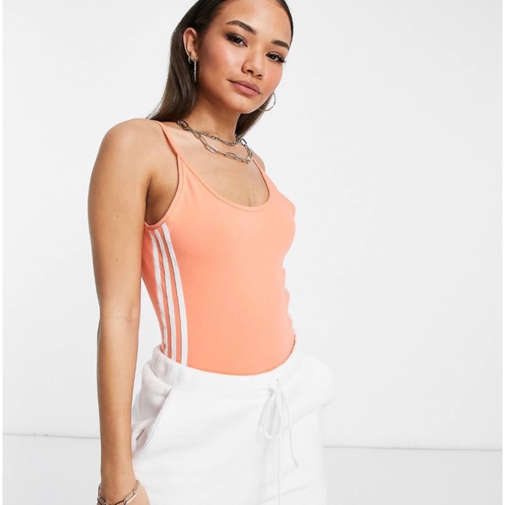 Adidas Originals Cotton Open-back Bodysuit